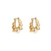 Acero Inoxidable Moda Europea y Americana Retro Francés Simple Personalizado Aretes Alienígenas Aretes de Perlas para Mujer Accesorios