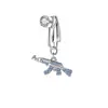 Popular de Europa y América, piercing de ombligo de pistola incrustado con diamantes, aro de ombligo sin perforación, joyería de piercing personalizada, venta al por mayor transfronteriza Amazon