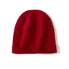 Gorro de Punto Grueso Cálido de Moda Casual de Cachemira 2026 Otoño/Invierno Nuevo para Mujer Color Sólido Trenzado de Diamantes