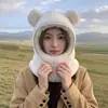 Gorro Balaclava de Invierno Desmontable a Prueba de Viento para Mujer, Gorro Cálido de Protección Facial para Ciclismo al Aire Libre con Protección para las Orejas de Felpa