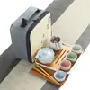Forno Ru e Forno Ge Portátil para Viagem ao Ar Livre Conjunto de Chá Kung Fu Cerâmica Peças de Chá Conjunto Completo Atacado Presente com Impressão de Logotipo