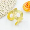 Anillo Metálico Redondo para Servilletas en Color Dorado, Anillo de Servilleta de Hotel de Lujo para Bodas, Soporte para Servilletas para Decoración de Restaurante Estilo Occidental