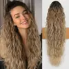 Coleta Sintética Estilo Europeo y Americano para Mujer, Cabello Largo Rizado Ondulado, Rizado Tipo Maíz Esponjoso, Coleta con Pinza de Garra, Fibra de Alta Temperatura