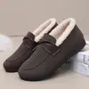Zapatos de Algodón de Invierno para Mujer con Forro de Felpa Calientes Tipo Mocasín Antideslizantes Zapatos para Madre Suela Suave Modernos Combinan con Todo Botas de Algodón Engrosadas para Abrigo Mujer