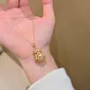 Colgante de Calabaza Hueca Completamente Diamantado de Plata de Ley S925, Cadena de Clavícula de Lujo Pesado para Mujer, Elegante y Único