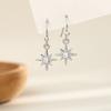 Pendientes de Gancho con Circonita de Estrella de Ocho Puntas, Pendientes Únicos y Hermosos, Pendientes de Estrella con Forma de Arroz, Nuevos Pendientes de Moda Dulces y Geniales para Chicas Populares