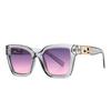 919 Gafas de sol modernas europeas y americanas de una sola pieza con parte superior plana, estilo retro, de moda, INS Wind Singer Star con gafas de sol de color para mujer