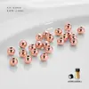 Cuentas Espaciadoras Chapadas en Oro Real de 18 Quilates Cuentas Sueltas Color que se Conserva Brillantes Cuentas Redondas Cuentas Doradas Material para Pulsera de Abalorios Hecha a Mano DIY Accesorios para Collares