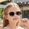Moda Europea y Americana Nuevo Retro Montura Redonda Gafas de Sol para Niños para Niños y Niñas Viajes al Aire Libre Gafas de Sol para Fotografía Callejera Gafas de Bebé