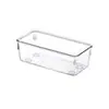Caja de Almacenamiento Transparente Estilo Japonés con Cajones Divididos, Caja de Almacenamiento de Plástico con Divisores Largos en Tira, Set de Organización de Escritorio
