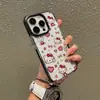 Estilo Chica Suave Corbata de Moño Hellokitty Funda para Teléfono Móvil iPhone18Pro Moderna Borde Negro Transparente Anti-Caídas Funda Suave