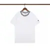 25Mon Camiseta de Marca de Moda Cuello Redondo Manga Corta con Patrón Bordado al Frente, Estilo Unisex, Manga Media de Verano Estilo Pareja para Hombre