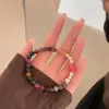 Nova Pulseira de Turmalina Arco-Íris Topázio com Passepartout Feminina Nicho Luxo Leve Exquisita Contas de Ábaco Pulseira de Jade Joia