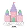 Globo de película de aluminio con diseño de castillo de ensueño en 3D para decoración de fiestas de cumpleaños infantiles de princesas y niñas