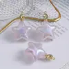 Colgante de Pentagrama Luna Belleza Helada Chapado en Oro Cobre Materiales para Accesorios de Cadena de Teléfono Hecha a Mano con Cuentas