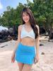 Bikini Transfronterizo Tailandés Traje de Puro Deseo Traje de Baño con Escote Halter para Pecho Pequeño Traje de Baño de Gama Alta para Mujer Traje de Baño de Verano Fuente Termal