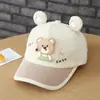 Gorra de Béisbol de Oso Estilo Coreano para Niños Otoño e Invierno Niños Niñas Oso Lindo Gorra Plana a Prueba de Viento Gorro de Bebé