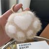 Pingentes de chaveiro de carro com garras de gato pequenas multicoloridas, imitação de pele de mink, pelúcia fofa, garra garra, atacado