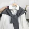 En Stock Nuevo Chal de Hombro Coreano Dongdaemun, Bufanda Nudosa de Moda, Calentador de Cuello, Chal Pequeño, Chal de Punto de Color Sólido
