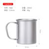 Taza de titanio puro para exteriores, taza de té de metal, taza de té para acampar, taza de café de una sola capa, taza de agua portátil de titanio con asa plegable para acampar