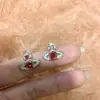 Pendientes de Saturno Europeos y Americanos para Mujer, Diseño de Nicho, Lujo Ligero de Gama Alta, Pendientes Versátiles, Pendientes Estilo Ins