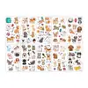 Adesivos de tatuagem de animais de estimação para crianças, desenhos animados, masculinos e femininos, mini para festas, ins, à prova d'água, suor, brinquedo infantil, adesivos com padrões divertidos
