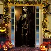 Pegatinas Populares de Halloween para Puertas de Amazon, Monstruos Aterradores de Boca Grande, Fondo de Puerta de Halloween, Pegatinas Reutilizables para Puertas
