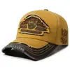 Gorra de béisbol bordada con letras vintage lavada transfronteriza para hombres y mujeres, gorra retro de pico de pato, sombrero casual para exteriores con protección solar, moderno