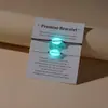 Pulsera de tarjeta de bendición tejida con hilo de cera impermeable, acrílico luminoso personalizado con cuentas de amor, juego de 2 piezas