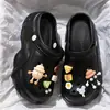 Zuecos de Plataforma Gruesa para Mujer en Verano, Transpirables y Resbaladizos, Chanclas de Playa Antideslizantes de Eva para Mujer al por Mayor