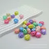 Acrílico DIY Contas Soltas Cor de Primavera Contas de Patinha de Gato Revestimento AB Macaron Furo Horizontal Corrente de Celular de Patinha de Gato Contas para Pulseira