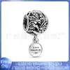Pandora 925 Cobre Blanco Chapado en Plata Trébol de Cuatro Hojas Caja de Globo Estilo Amor Cuerda Versátil Colgante Cuentas DIY