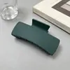 Presilha de Cabelo Escura Fosca Transfronteiriça com Acabamento de Luxo, Presilha Quadrada Plana de Tamanho Médio, Presilha de Tubarão para a Parte de Trás da Cabeça