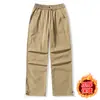 Pantalones de Esquí Cálidos de Invierno Sidalite para Hombre Estilo Pareja Impermeables de Montañismo para Exteriores Pierna Ancha Casual con Forro de Terciopelo
