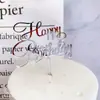 Nova Decoração de Bolo Estilo Ins Caligrafada Feliz Aniversário Acrílico Inserção para Bolo Feliz Aniversário