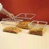 Estante de Supermercado Alimentos Frasco Sellado Caja de Almacenamiento Plástico Transparente Exhibición Snacks Azúcar Frutas Deshidratadas Semillas Tostadas