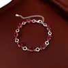 Colar Pingente Oval de Zircônia Nicho Luxo Leve Design de Ponta Pulseira Temperamento Fashionável Joia de Mão Versátil para Mulheres