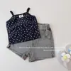 2026 Verano Nuevo Estilo Coreano de Moda para Niñas Shorts Casuales de Mezclilla Sueltos de Verano con Estampado de Corazón