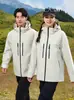 Conjunto de dos piezas sellado térmicamente con LOGOTIPO personalizado original tres en uno ropa de trabajo impresión equipo de empresa chaqueta de otoño e invierno
