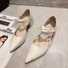 Zapatos de hada de tacón bajo estilo francés colección primavera 2021, combinados con faldas, zapatos de tacón medio estilo gentil para mujer frescos y elegantes, tacón grueso, de moda
