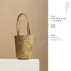 Bolsa de almacenamiento para juego de té de algodón tejido, bolsa cilíndrica gruesa para viaje, bolsa de ceremonia de té de tamaño grande para maestros de té
