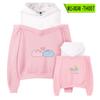 Suéter periférico de animación CLANNAD de la gran familia Tuanzi para chica fresca, con hombros descubiertos, sudadera con capucha de dos piezas falsas