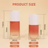 Botella Transparente Redonda de 50 ml para Esencia de Cuidado de la Piel, Botella Vacía, Tipo Spray de Presión de 30 ml para Dispensar Loción y Aceite Esencial