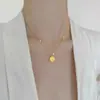 Acero de titanio carácter chino fufu esmerilado se puede usar en ambos lados cadena de clavícula estilo nacional regalo para novias fuente generación cabello