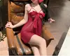 Hermosa y Atractiva Lencería Erótica con Lazos, Sexy y Seductora, Transparente y Provocativa, Ropa de Dormir con Abertura en la Entrepierna para Mujer, No Necesita Quitarse, Conjunto Qq