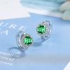 Aretes de Aro con Zirconia Microincrustada Transfronteriza de Diamante Completo, Estilo INS Personalizado, Aretes Versátiles, Joyería de Moda Europea y Americana