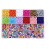 Cuentas de Semilla de 4 mm + Cuentas de Letras Inglesas Acrílicas Kit DIY para Pulsera Collar Cadena de Cuentas Kit DIY Tejido