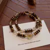 Pulseira de Ábaco com Contas de Olho de Tigre e Topázio Amarelo para Atração de Riqueza, Estilo Unissex, Pulseira de Virada de Sorte, Joias de Pedra Natural, Atacado
