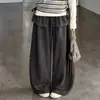 Conjunto de Tres Piezas para Niñas Estilo Coreano Chaleco Rayado Pantalón de Pierna Ancha Conjunto Casual de Moda para Primavera y Otoño Ropa de Otoño de Moda para Niños Medianos y Grandes