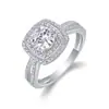 Anillo Dulce Navideño de Plata S925 Anillo de Moissanita Venta Caliente Transfronteriza Amazon Temu Fábrica de Guangzhou Venta al por Mayor para Mujeres